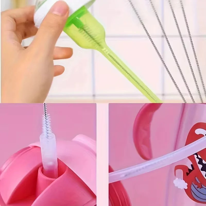 Reusable Straw Cleaning Brush for Glassware, Plastic and Metal 10 Pieces Set