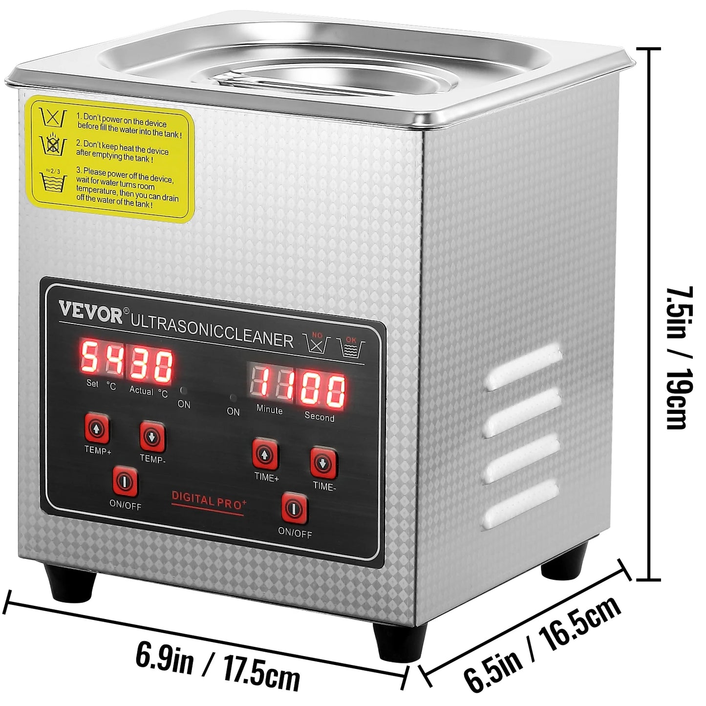 Stainless Steel Ultrasonic Portable Cleaning Machine 2L 3L 6L 10L 22L 30L