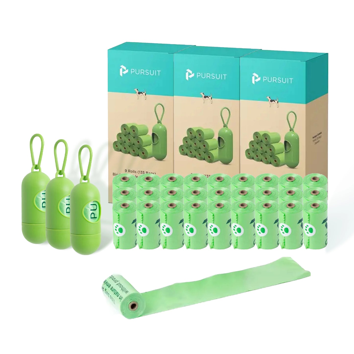 Extra Strong Leak Proof Dog Waste Bags with Dispenser