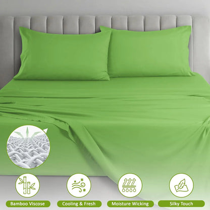 Organic 35% Viscose derived from Bamboo Rayon Blend with 65% Polyester Breathable Bedding Set