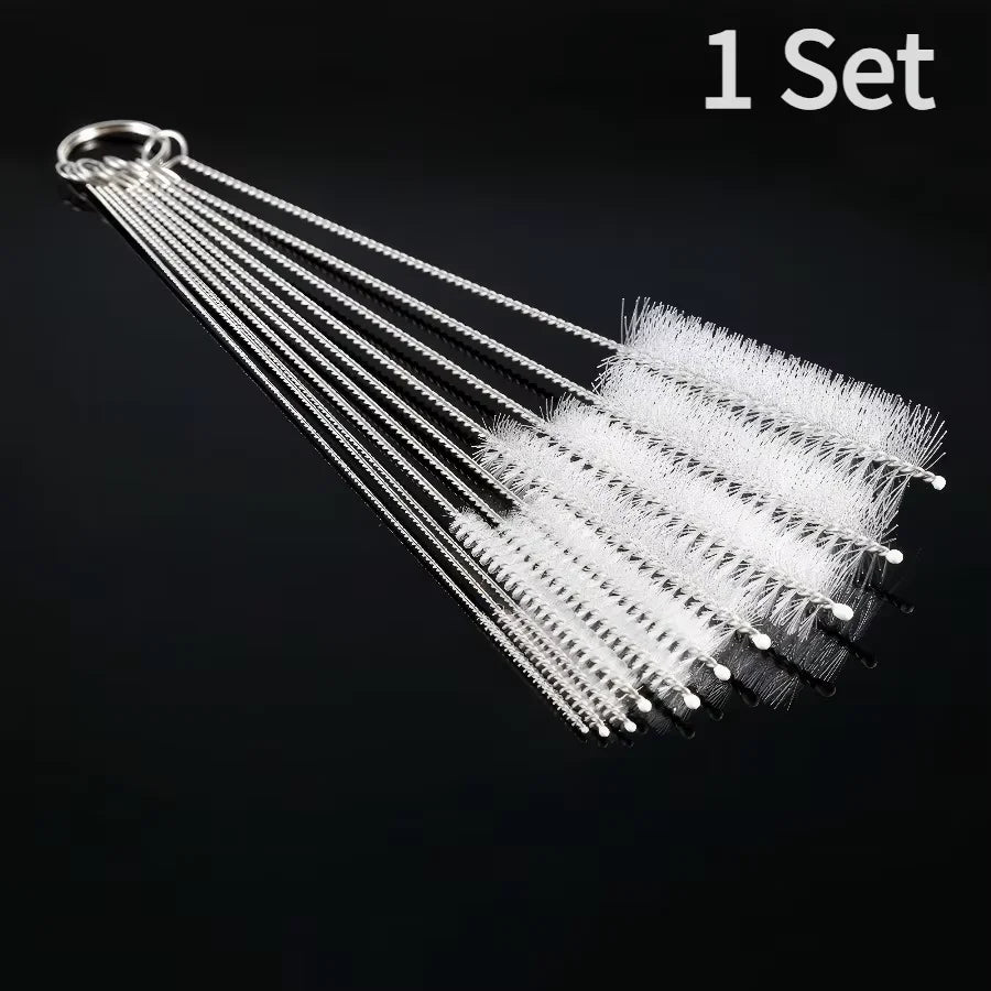 Reusable Straw Cleaning Brush for Glassware, Plastic and Metal 10 Pieces Set