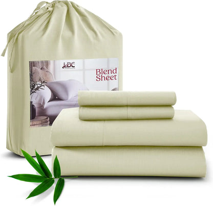Organic 35% Viscose derived from Bamboo Rayon Blend with 65% Polyester Breathable Bedding Set