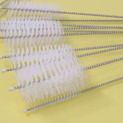 Reusable Straw Cleaning Brush for Glassware, Plastic and Metal 10 Pieces Set