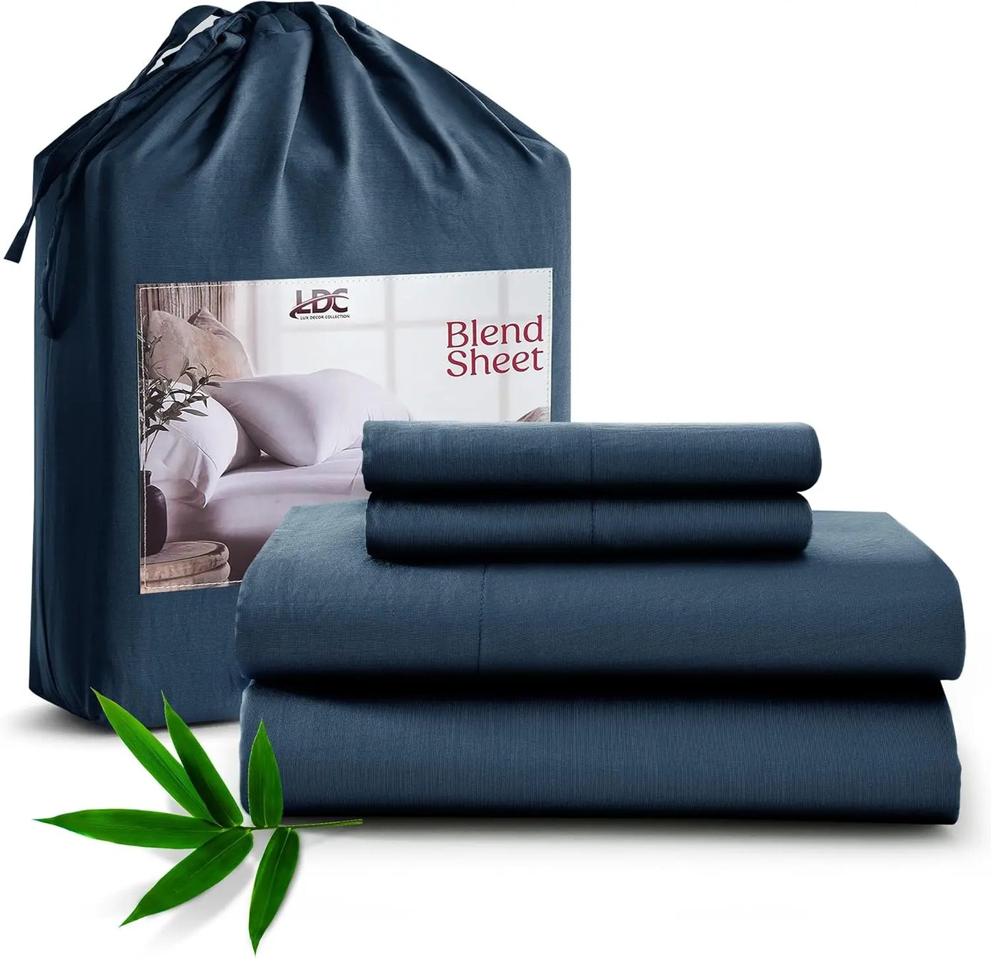 Organic 35% Viscose derived from Bamboo Rayon Blend with 65% Polyester Breathable Bedding Set