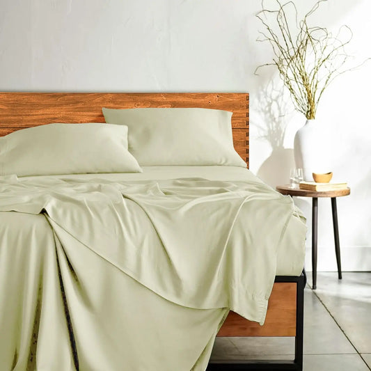 Organic 35% Viscose derived from Bamboo Rayon Blend with 65% Polyester Breathable Bedding Set