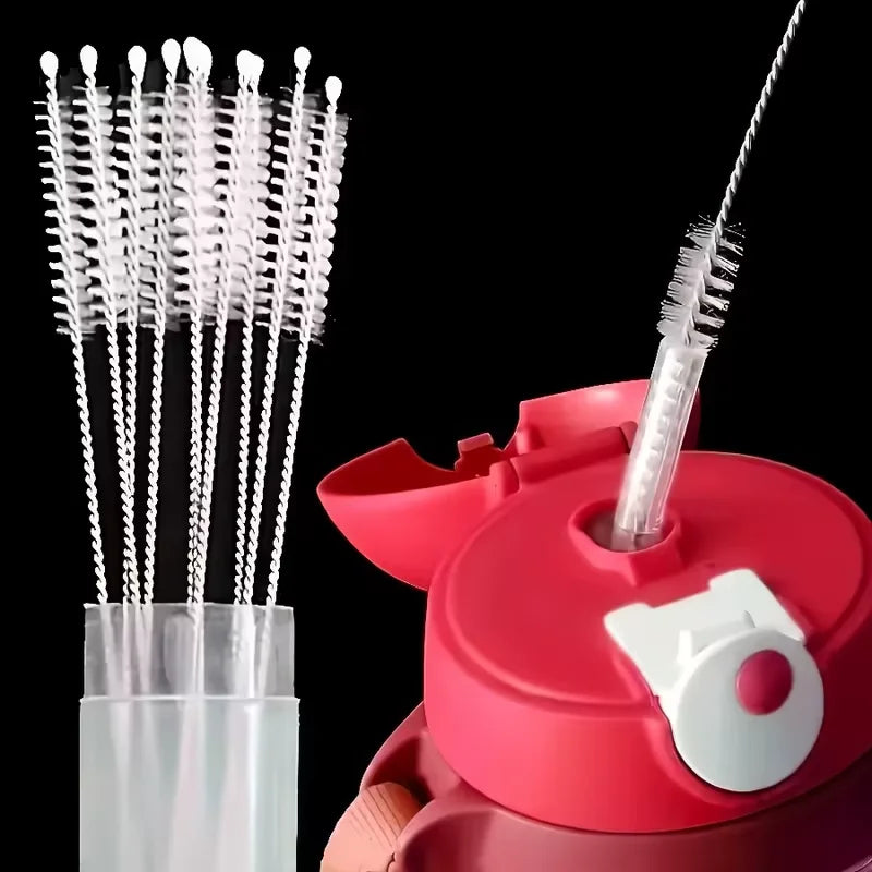 Reusable Straw Cleaning Brush for Glassware, Plastic and Metal 10 Pieces Set