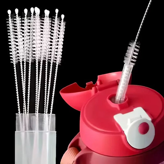 Reusable Straw Cleaning Brush for Glassware, Plastic and Metal 10 Pieces Set