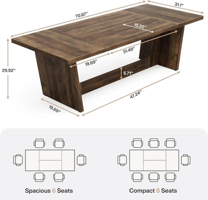 76" Rustic Farmhouse Dining/Kitchen Table