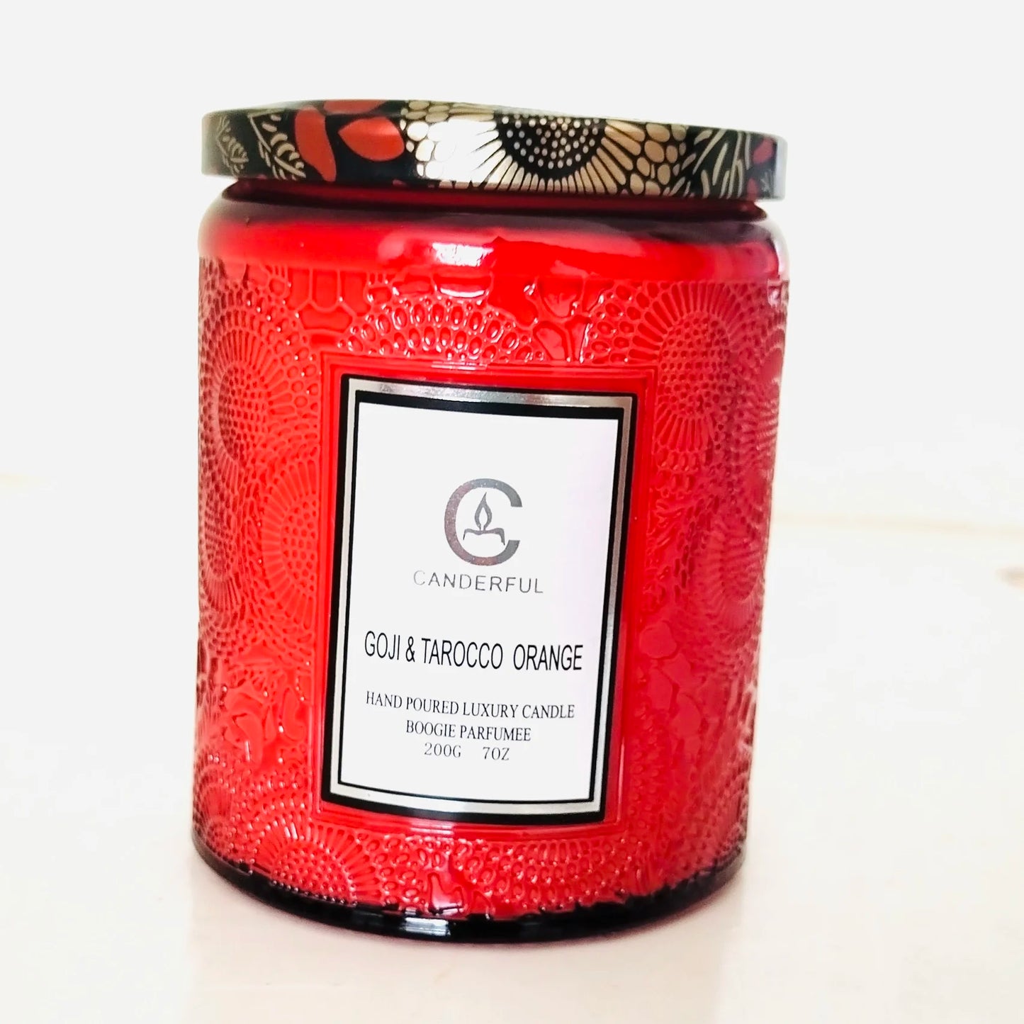 Scented Soy Wax Aromatherapy Candles, Embossed Glass