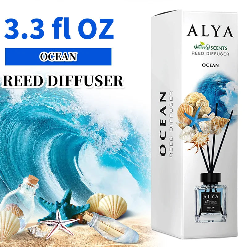 Long-Lasting Essential Oil Air Freshener  3.3 oz Diffuser Set with 4 Incense Sticks