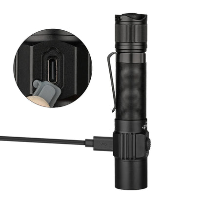 Rechargeable LED 1800 Lumen Flashlight, Type C USB