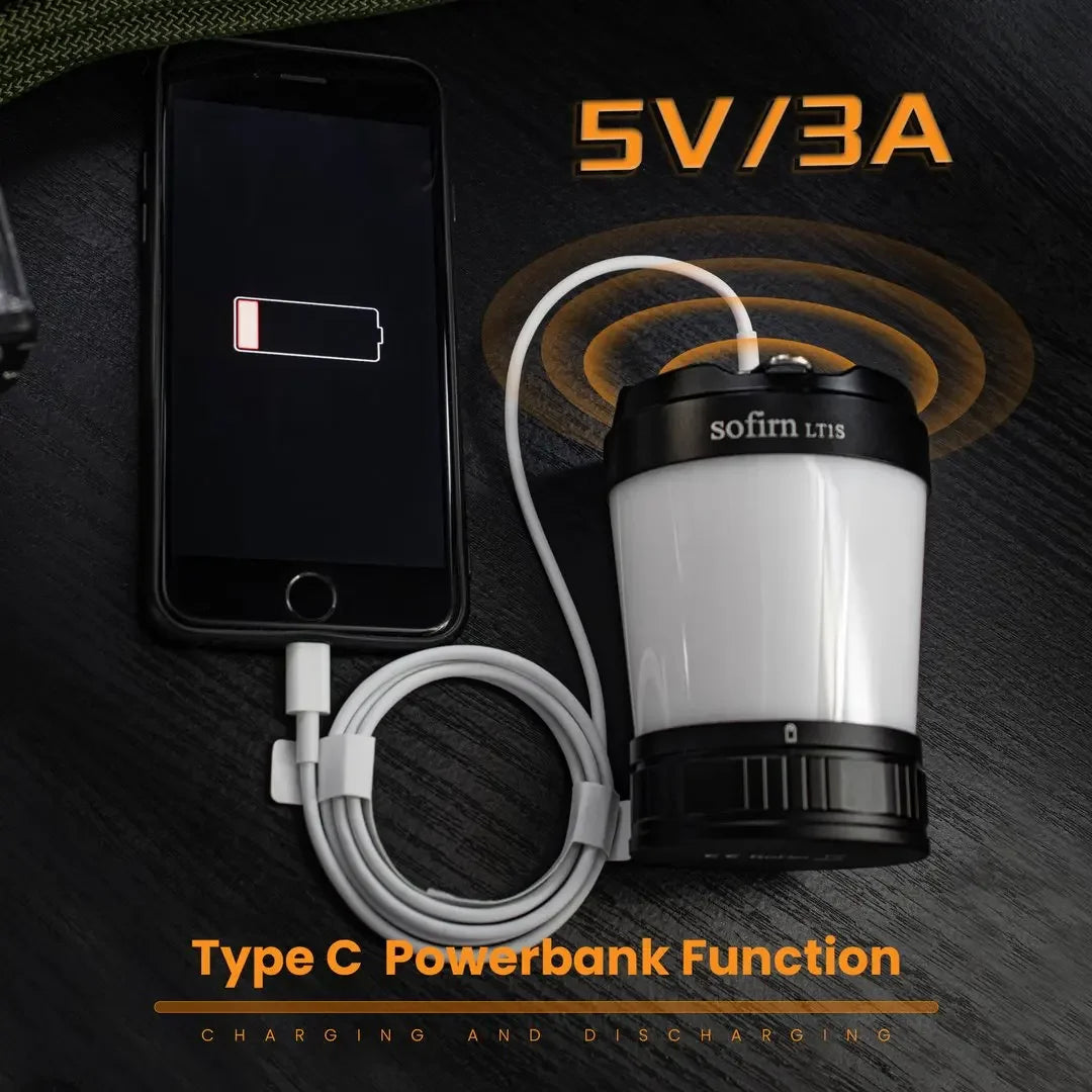 Aerospace Grade Aluminum Alloy Camping Light/Lantern with Reverse Charging Function 500 Lumen