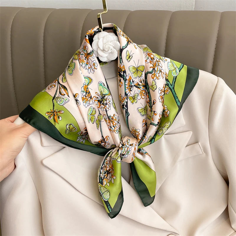 70 X 70 cm Silky Stylish Pashmina Like Designer Neck/Head Scarf