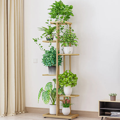 Indoor Tall 6 Tier Metal Plant Stand Organizer
