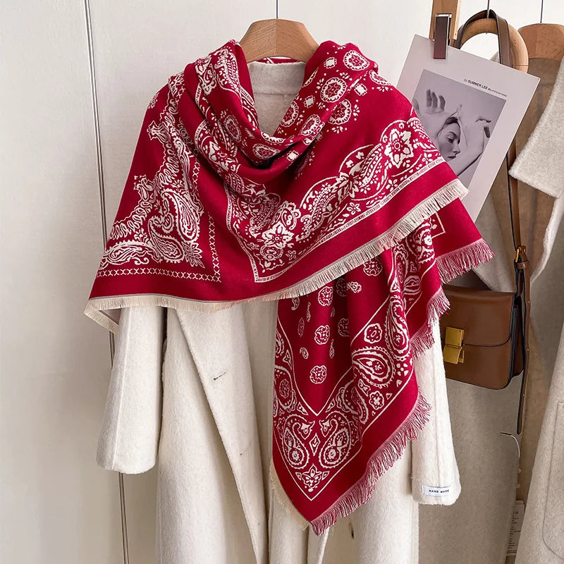 Soft Paisley Design Pashmina Like Winter/Autumn Scarf