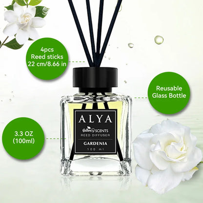 Long-Lasting Essential Oil Air Freshener  3.3 oz Diffuser Set with 4 Incense Sticks