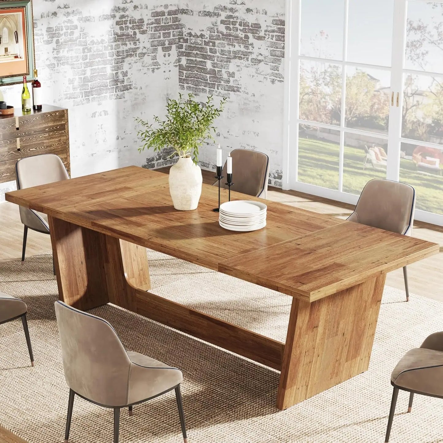 76" Rustic Farmhouse Dining/Kitchen Table