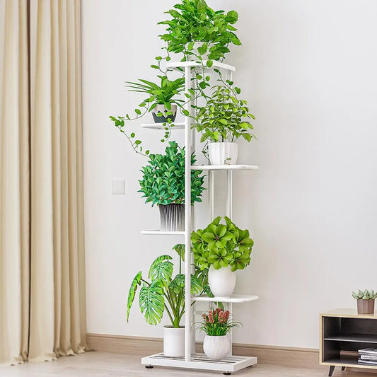 Indoor Tall 6 Tier Metal Plant Stand Organizer