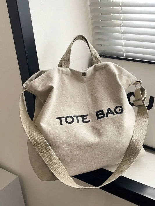 Over-sized Canvas Tote Bag with Adjustable Shoulder Strap in Various Colors