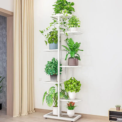 7 Tier Plant Stand Metal Shelf for Indoor or Outdoor Decor