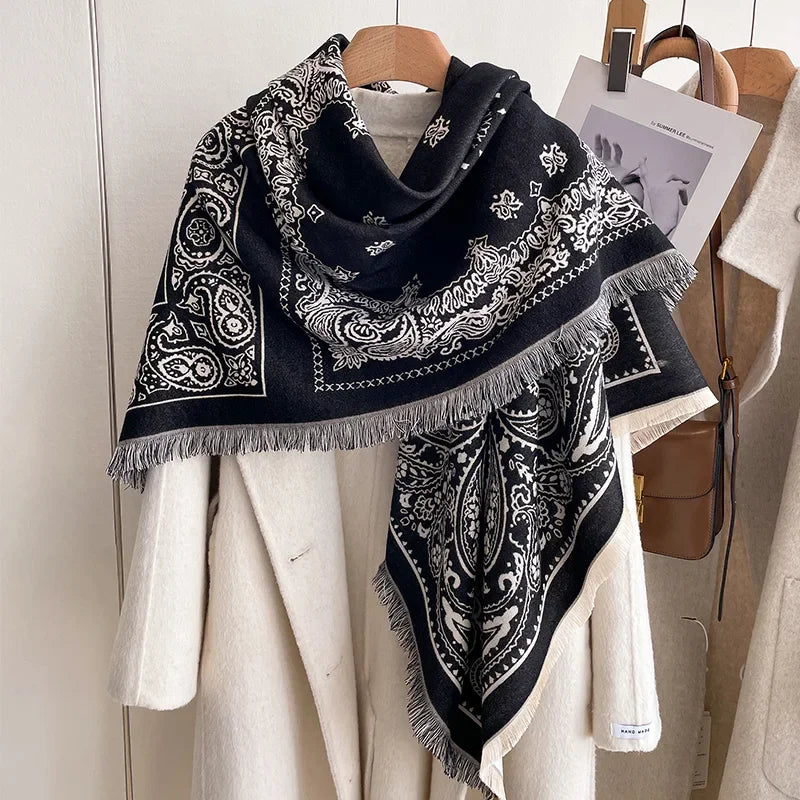 Soft Paisley Design Pashmina Like Winter/Autumn Scarf