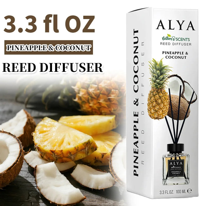 Long-Lasting Essential Oil Air Freshener  3.3 oz Diffuser Set with 4 Incense Sticks