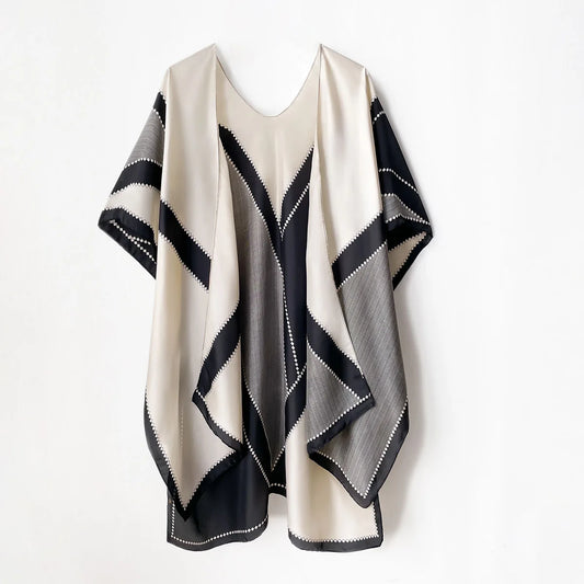 Silky Feeling Pullover Scarf with Original Print Design