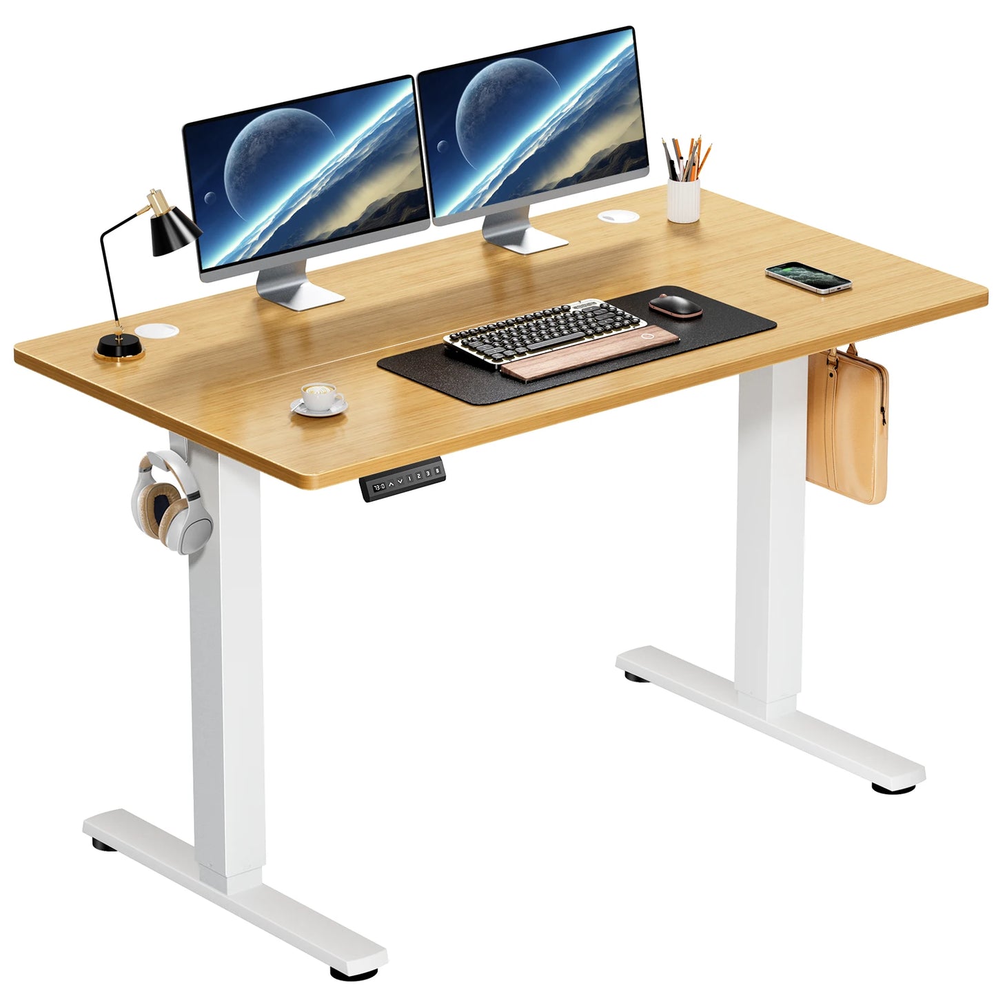 Ergonomic Home or Office Standing or Sitting Electric Computer Desk/ Workstation Height Adjustable 40 x 24 Inch