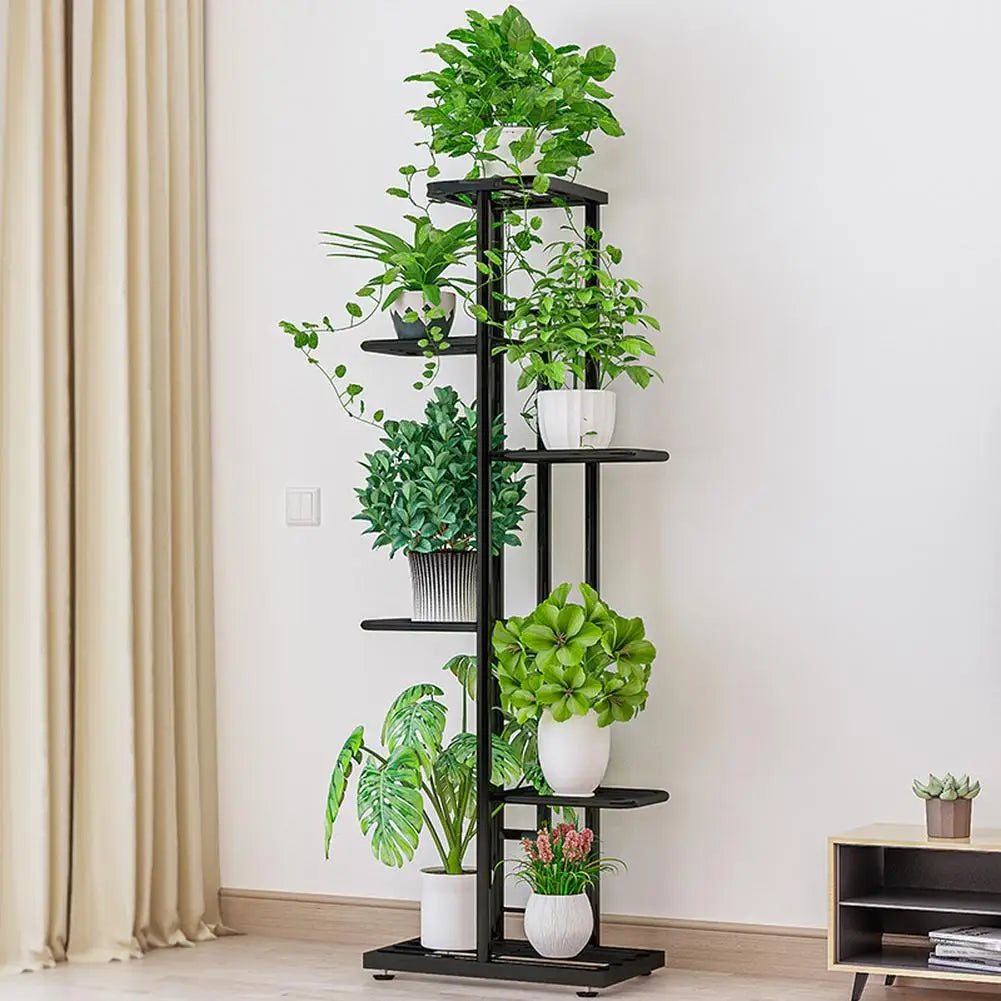 Indoor Tall 6 Tier Metal Plant Stand Organizer