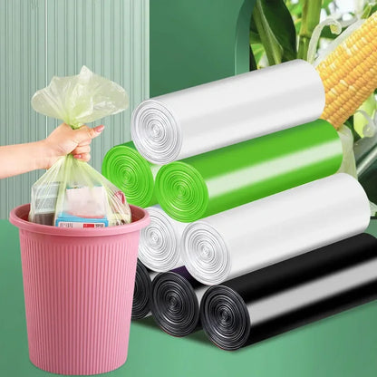 Biodegradable trash bags for kitchen and outdoor, 100 BPA free 5 rolls