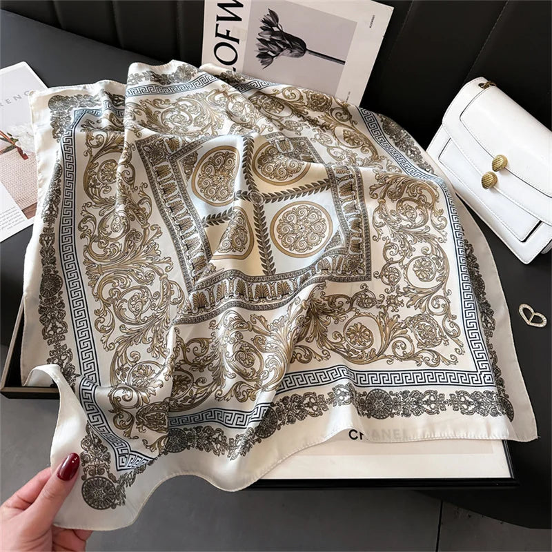 70 X 70 cm Silky Stylish Pashmina Like Designer Neck/Head Scarf