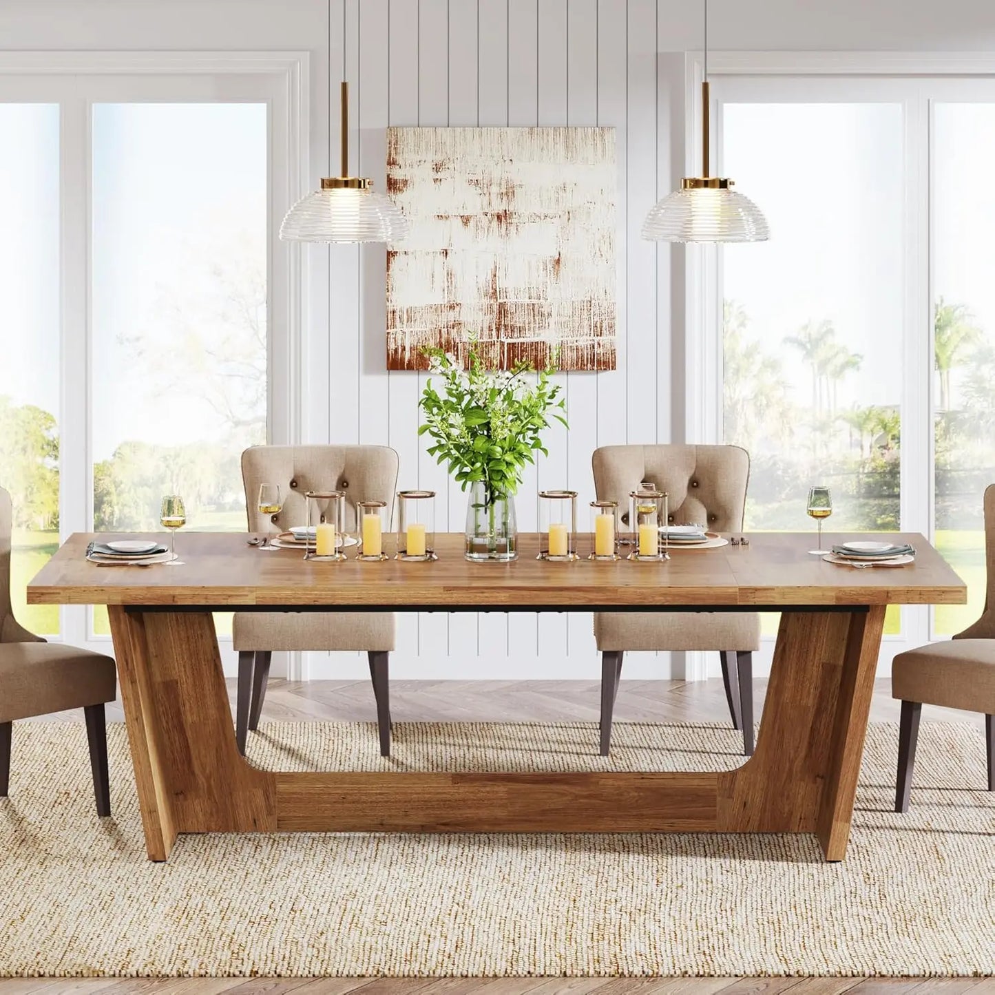 76" Rustic Farmhouse Dining/Kitchen Table