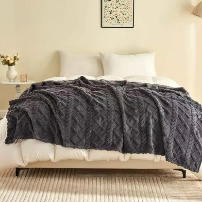 Lightweight Thick Soft Fleece Sherpa Throw for Couch, Bed or Sofa