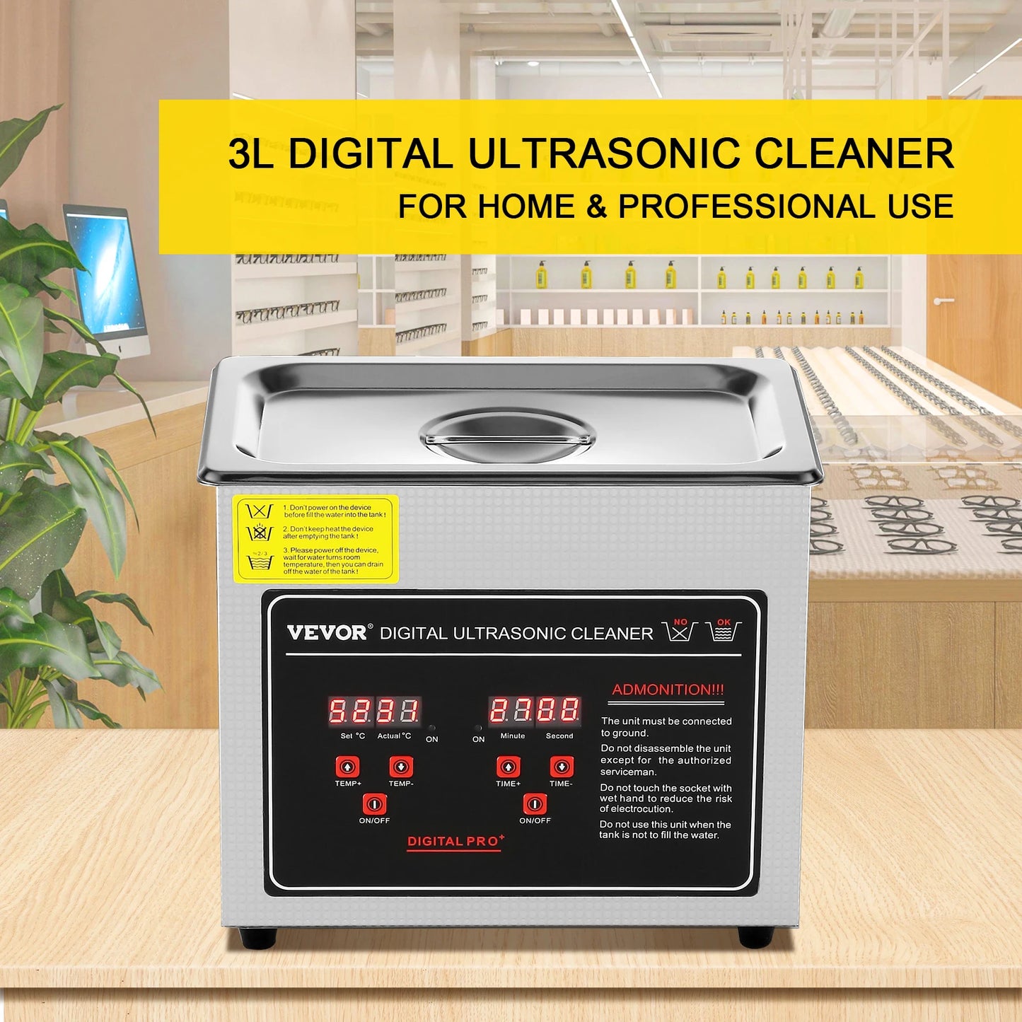 Stainless Steel Ultrasonic Portable Cleaning Machine  2L 3L 6L 10L 22L 30L