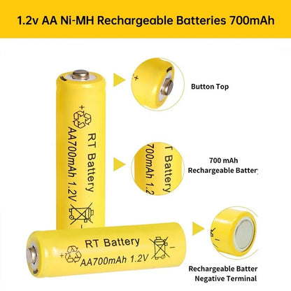 6 to 30 AA & AAA Rechargeable Battery Set with Charger & Cable
