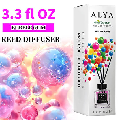 Long-Lasting Essential Oil Air Freshener  3.3 oz Diffuser Set with 4 Incense Sticks