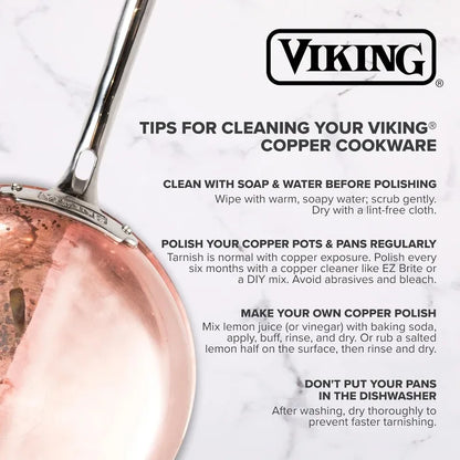 10 Piece Hammered Copper Kitchen Cookware with Glass Lids