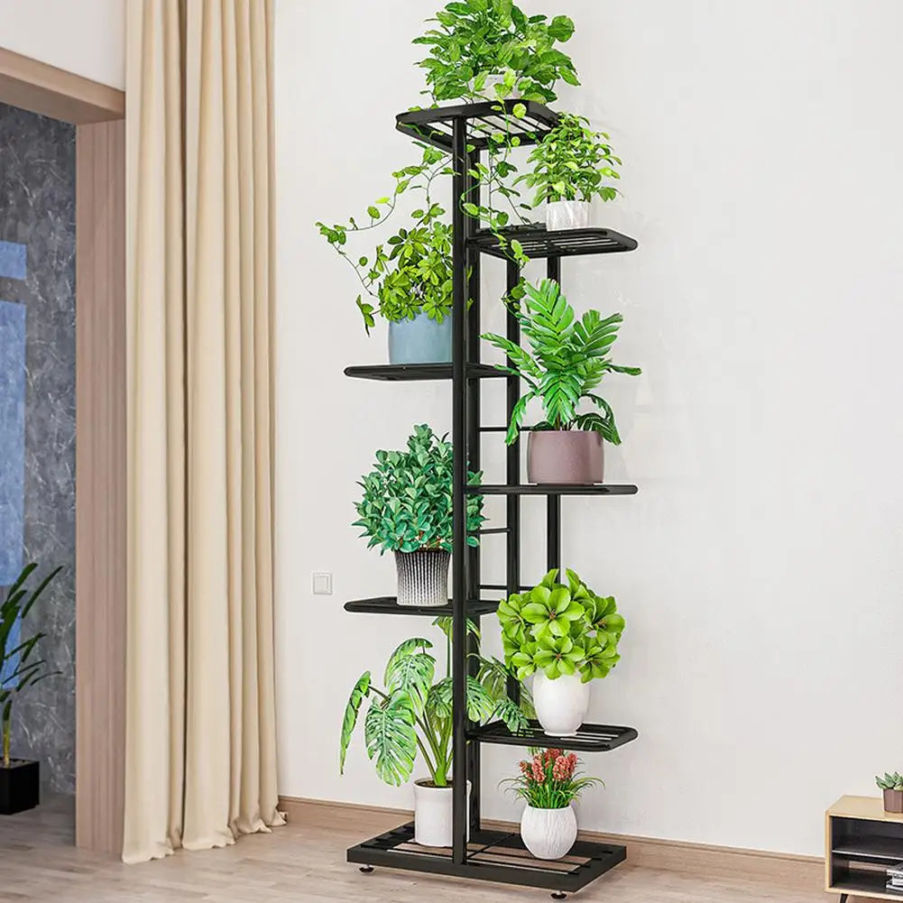 7 Tier Plant Stand Metal Shelf for Indoor or Outdoor Decor