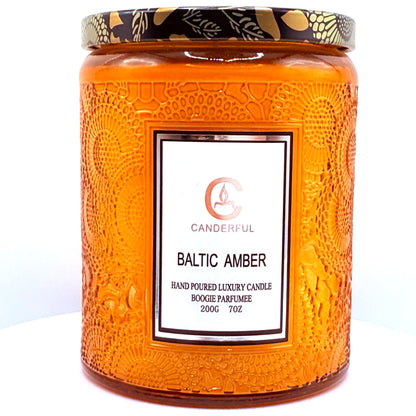 Scented Soy Wax Aromatherapy Candles, Embossed Glass
