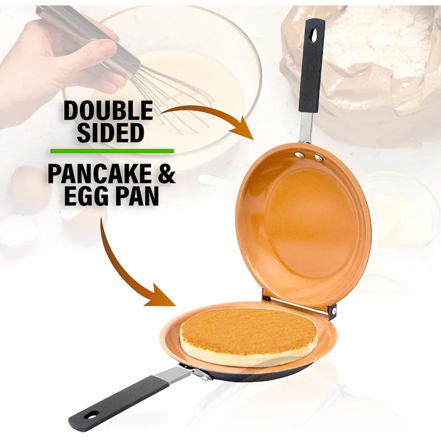 20-Piece Copper Cookware and Bakeware Set + Double Sided Copper Pan