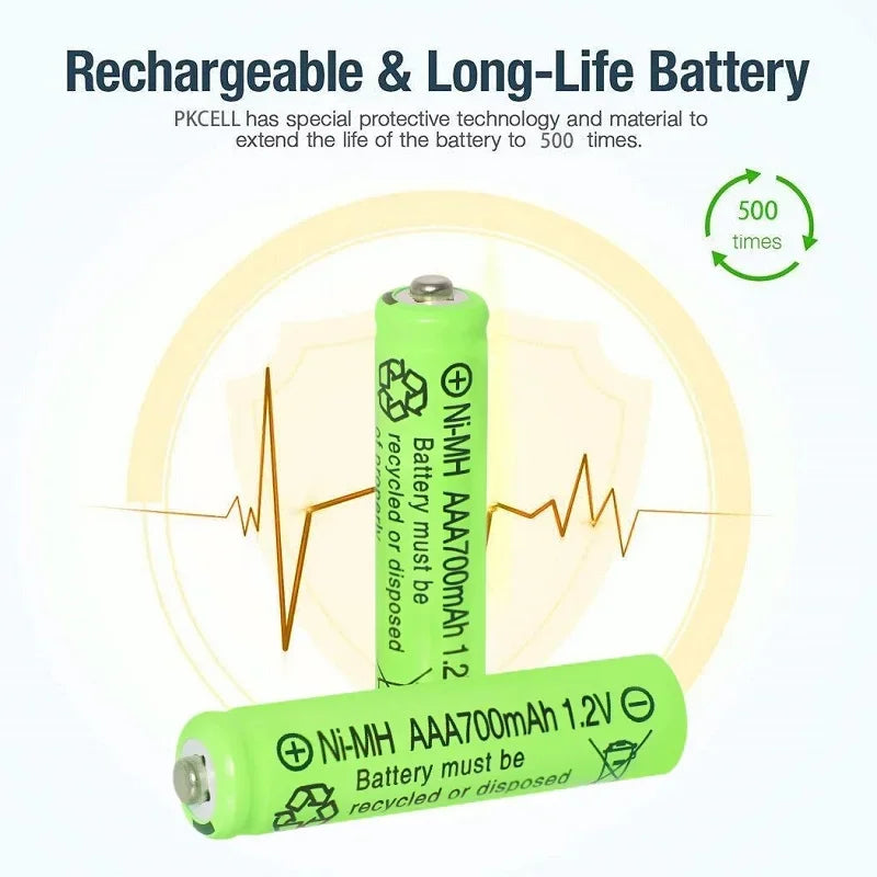 6 to 30 AA & AAA Rechargeable Battery Set with Charger & Cable