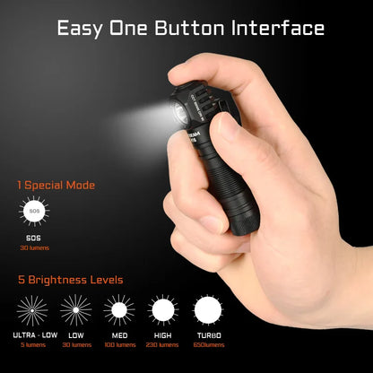 LED Right Angle Lightweight Headlamp - AA Battery