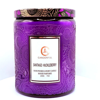 Scented Soy Wax Aromatherapy Candles, Embossed Glass