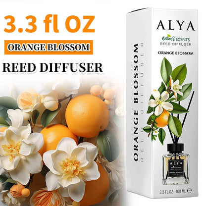Long-Lasting Essential Oil Air Freshener  3.3 oz Diffuser Set with 4 Incense Sticks