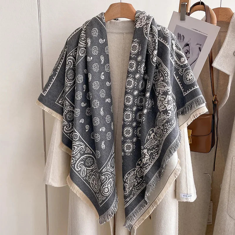 Soft Paisley Design Pashmina Like Winter/Autumn Scarf