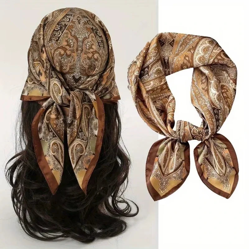70 X 70 cm Silky Stylish Pashmina Like Designer Neck/Head Scarf