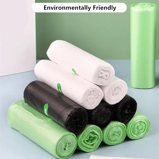 Biodegradable trash bags for kitchen and outdoor, 100 BPA free 5 rolls