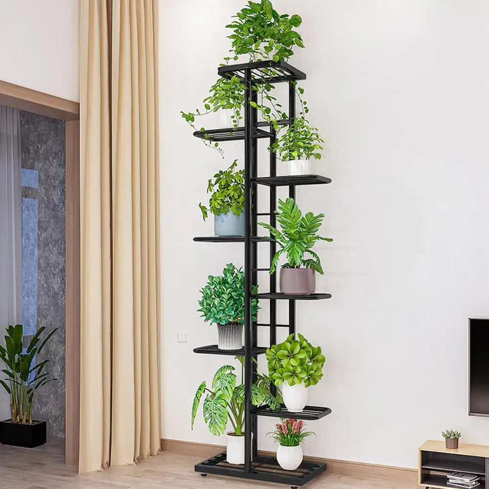 7 Tier Plant Stand Metal Shelf for Indoor or Outdoor Decor