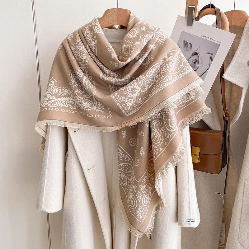 Soft Paisley Design Pashmina Like Winter/Autumn Scarf