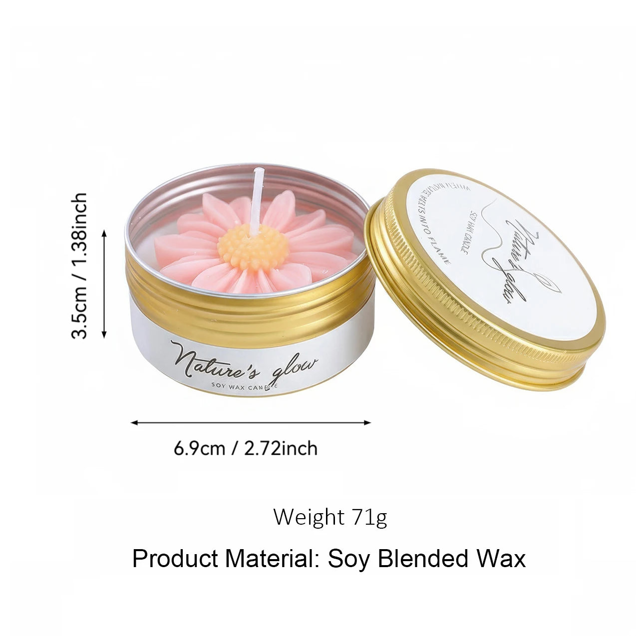 Soy Blended Wax, Scented Candle in Tin